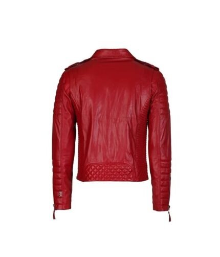 Men’s Quilted Leather Biker Jacket