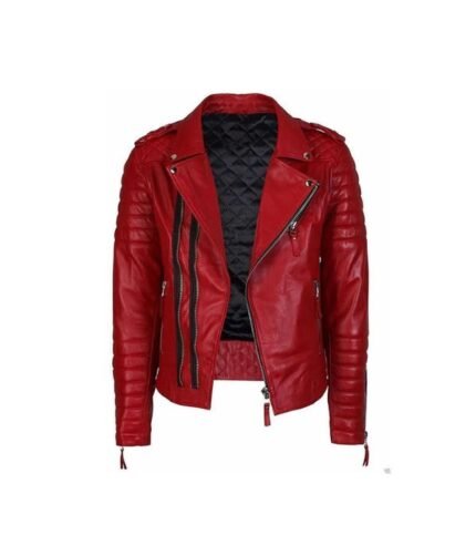 Men’s Quilted Leather Biker Jacket