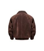 Mens Suede Brown Bomber Leather Jacket