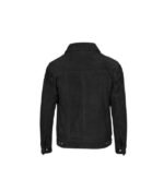 Men’s Suede Trucker Black Classic Jacket