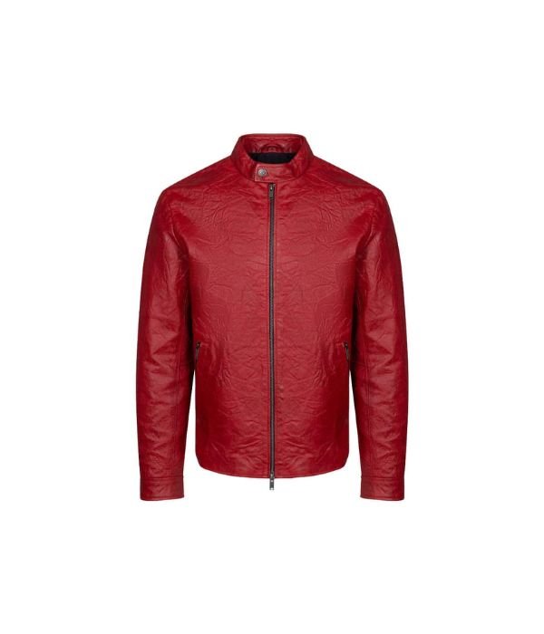 Oliver Red Cafe Racer Aviator Leather Jacket