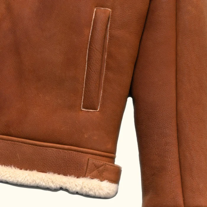 Leather Bomber Shearling Jacket