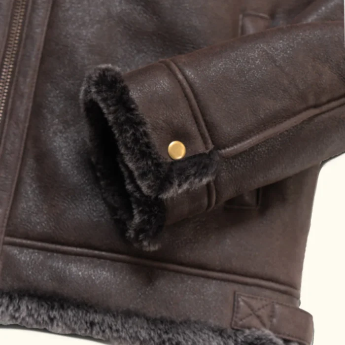 Shearling Bomber Leather Jacket