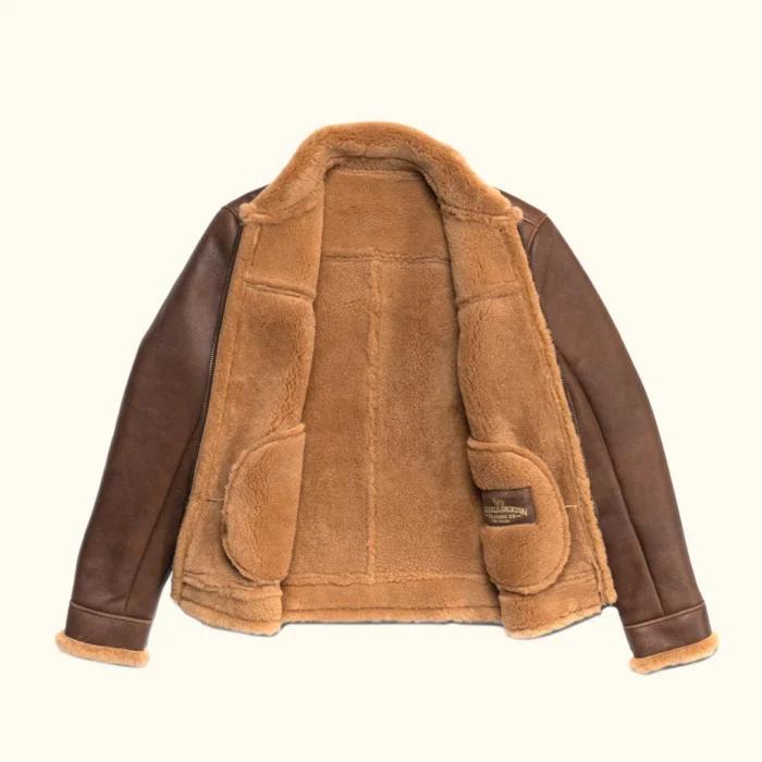 Leather Bomber Shearling Jacket