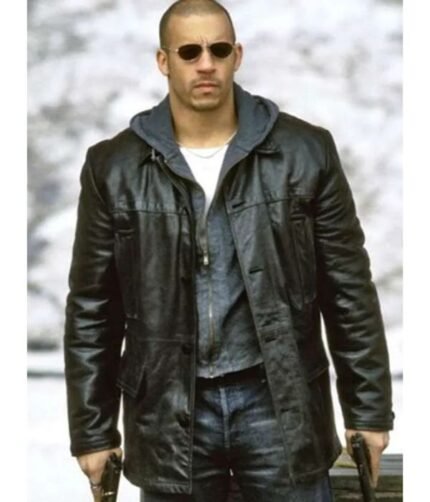 Vin Diesel Knockaround Guys Black Leather Jacket