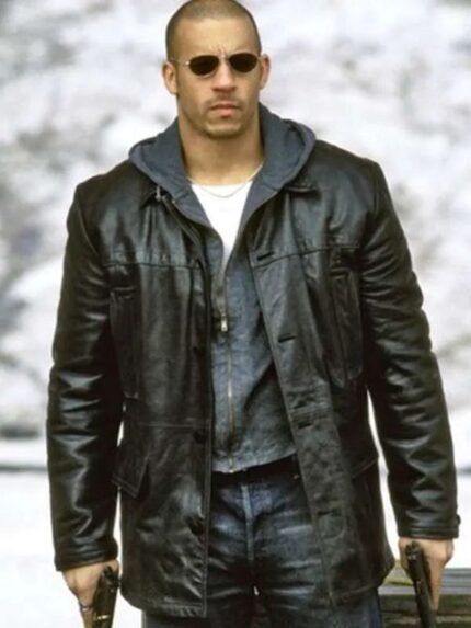Vin Diesel Knockaround Guys Black Leather Jacket