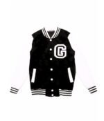 White and Black Letterman G Jacket