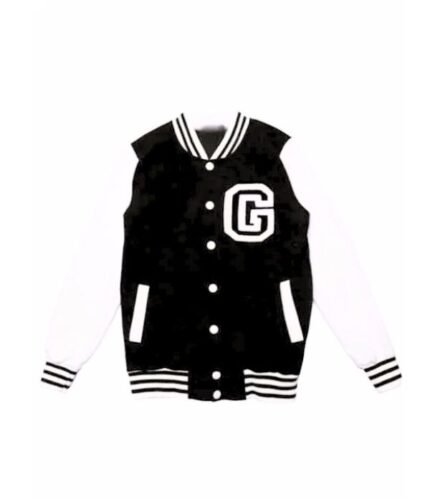 White and Black Letterman G Jacket