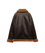 Women Biker Shearling Leather Premium Jacket 2