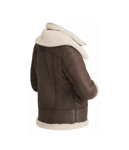 Women Brown Shearling Leather Premium Jacket 2