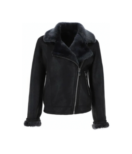 Womens Aviator Shearling Premium Jacket 1