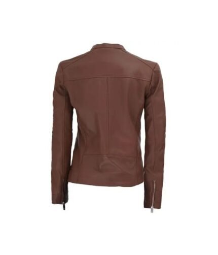 Women’s Maude Brown Leather Jacket