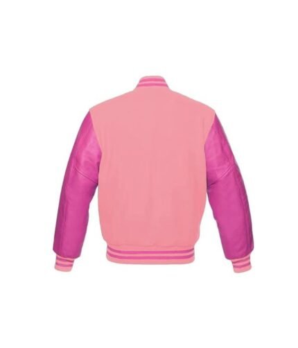 Womens Pink Varsity Jacket