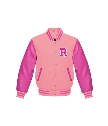 Womens Pink Varsity Jacket