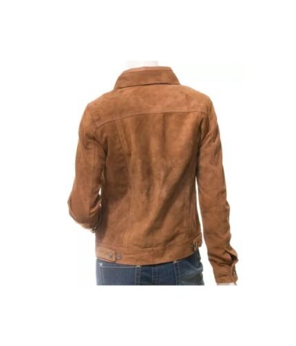 Women’s Suede Leather Trucker Jacket