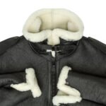 B-6 Black Bomber Shearling Jacket