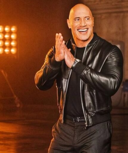 Dwayne Johnson The Rock Black Bomber Jacket