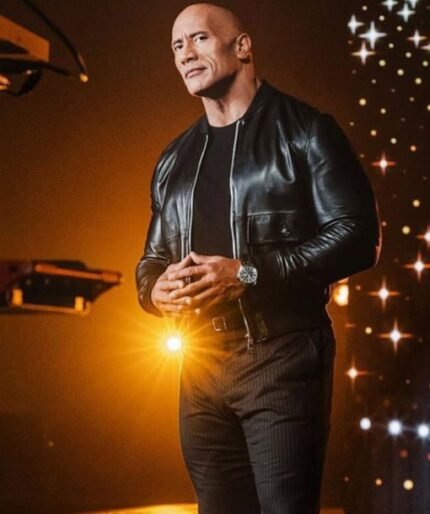 Dwayne Johnson The Rock Black Bomber Jacket