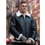 B-6 Black Bomber Shearling Jacket