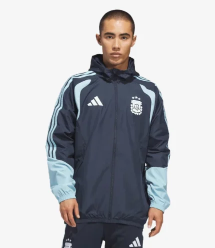 Unisex Argentina National Team adidas FIFA x World Cup 2026 Tiro All Weather Full-Zip Navy Blue Jacket