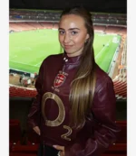 Arsenal Star Dennis Bergkamp Daughter Yasmin Fans Special Vintage Gunners Leather Jacket