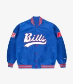 Unisex Buffalo Bills Golf Wang 2025 Royal Blue Satin Full-Snap Bomber Jacket