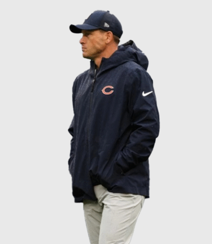 Chicago Bears 2025 Coach Ben Johnson Navy Jacket 1