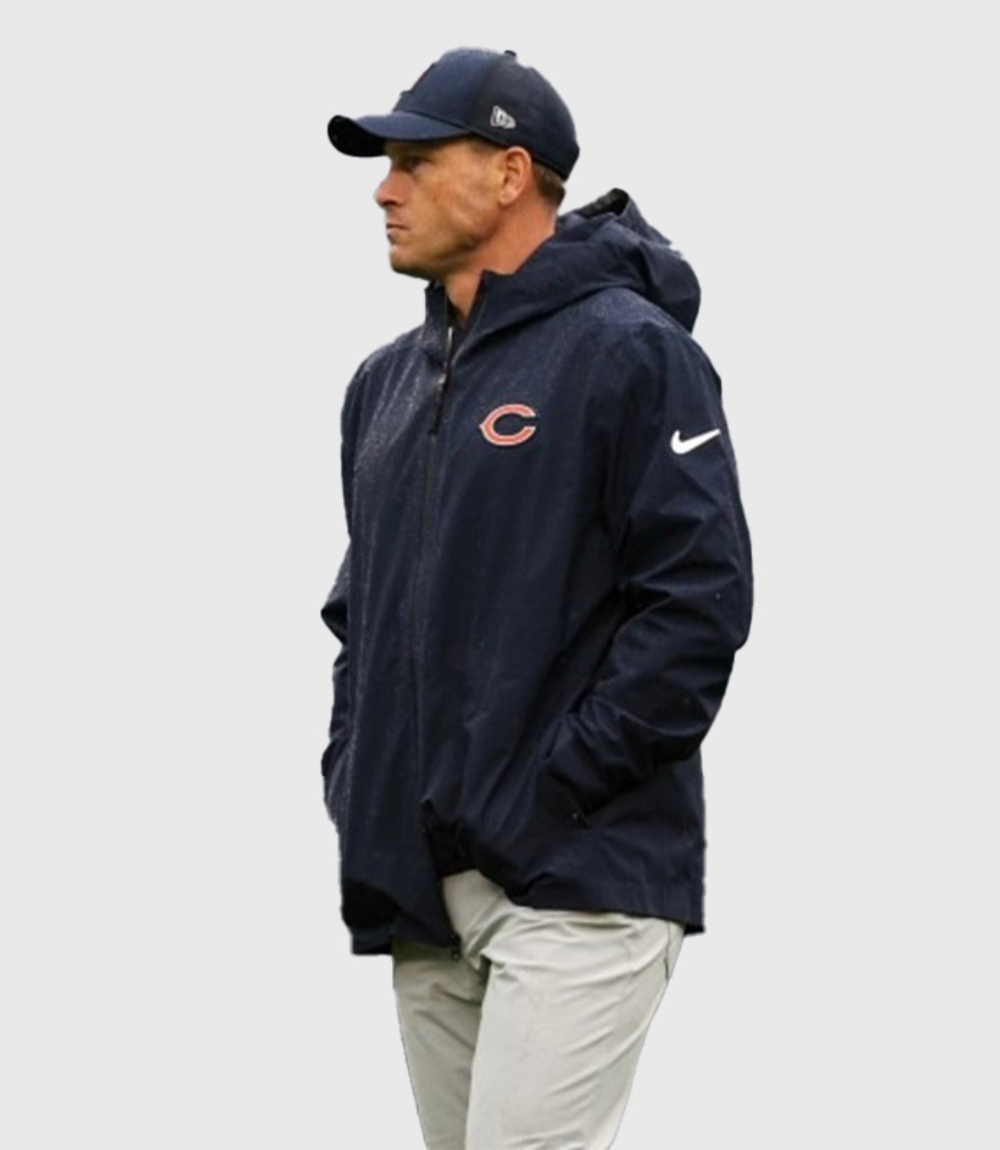 Chicago Bears 2025 Coach Ben Johnson Navy Jacket 1 Chicago Bears 2025 Coach Ben Johnson Navy Jacket 1