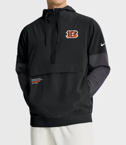 Cincinnati Bengals Sideline Anorak Half-Zip Jacket 1