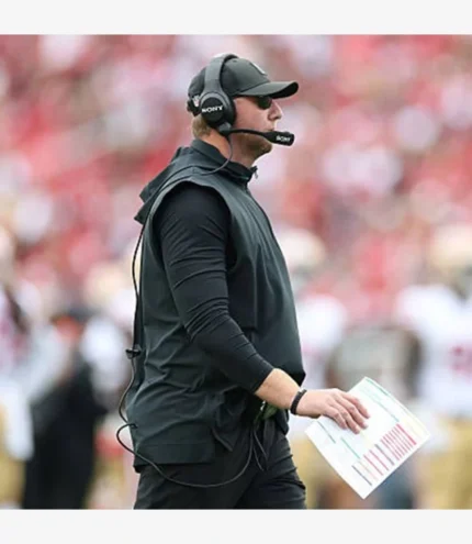 Coach Liam Coen Jacksonville Jaguars 2025 Sideline Black Half-Zip Vest