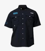 Columbia PFG Black Carolina Panthers x Luke Combs Bahama Button Down Shirt