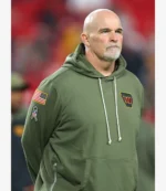 Dan Quinn Washington Commanders Salute to Service 2025 Hoodie Olive Green