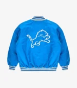 Detroit Lions Golf Wang 2025 Blue Satin Full-Snap Bomber Jacket