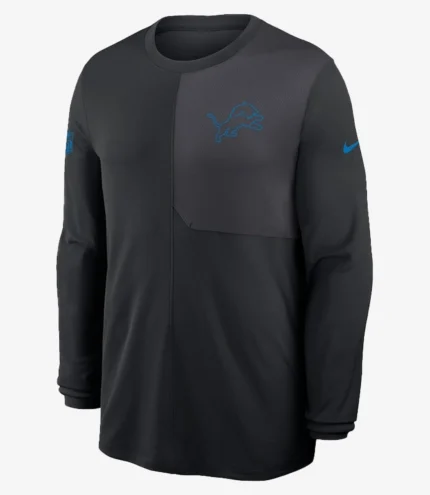 Detroit Lions Nike Black Sideline Coach UV Dri-FIT Long Sleeve Shirt