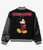 Disney Mickey and Friends by Shoe Palace Mickey Icon Black Varsity Jacket