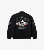 Disney x HUF Mickey Worldwide Tour Black Wool Varsity Jacket