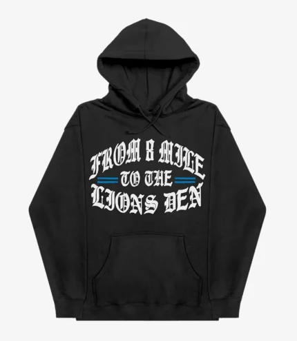 Eminem x Detroit Lions Helmet Black Fleece Hoodie
