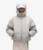 Unisex Epide Prefab Haze Sumo Down Grey Hooded Jacket