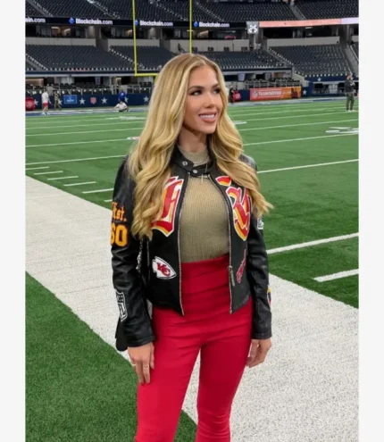 Unisex Gracie Hunt Kansas City Chiefs Jeff Hamilton Black Leather Jacket