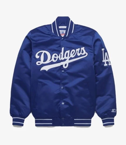 Unisex Homage LA Dodgers Starter Blue Satin Jacket