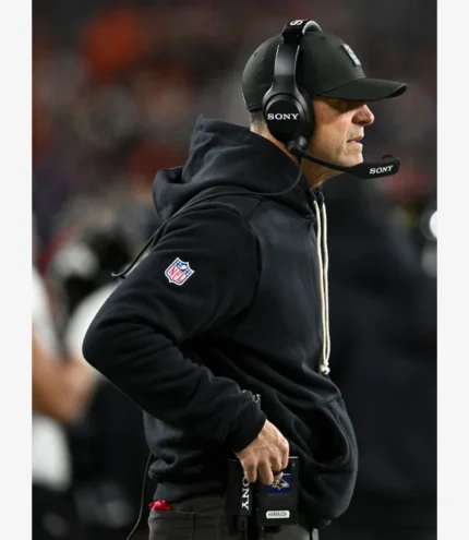 John Harbaugh Baltimore Ravens Nike Black Sideline Hoodie