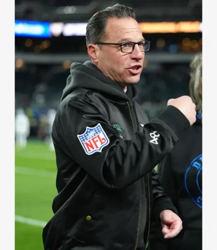 Josh Shapiro Philadelphia Eagles Black Bomber Jacket