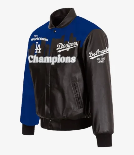 Los Angeles Dodgers JH Design 2025 World Series Champions Full-Snap Leather Jacket