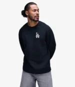Unisex Los Angeles Dodgers Nike Tech Fleece Raglan Black Crewneck Sweatshirt