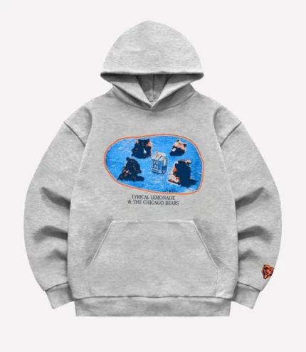 Lyrical Lemonade x Chicago Bears Gray Pond Pullover Hoodie For Unisex