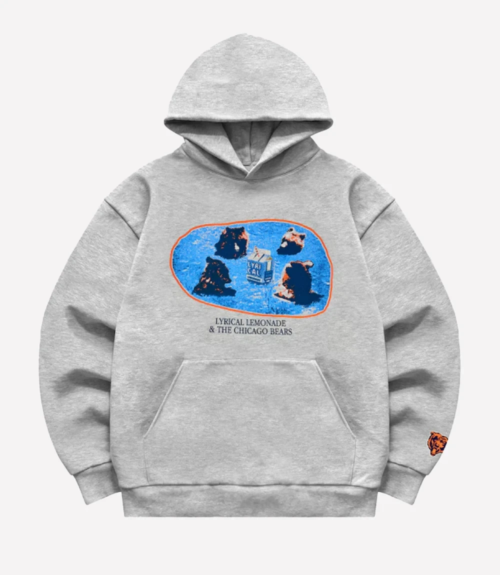 Lyrical Lemonade x Chicago Bears Gray Pond Pullover Hoodie Lyrical Lemonade x Chicago Bears Gray Pond Pullover Hoodie For Unisex