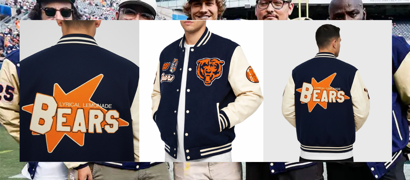 Lyrical Lemonade x Chicago Bears Letterman Varsity Jacket banner