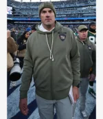 Unisex Mike Kafka New York Giants 2025 Salute to Service Olive Green Bomber Jacket