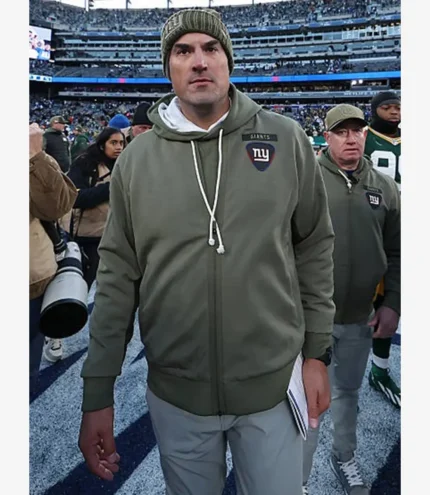 Unisex Mike Kafka New York Giants 2025 Salute to Service Olive Green Bomber Jacket