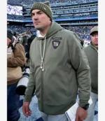 Mike Kafka New York Giants 2025 Salute to Service Olive Green Bomber Jacket